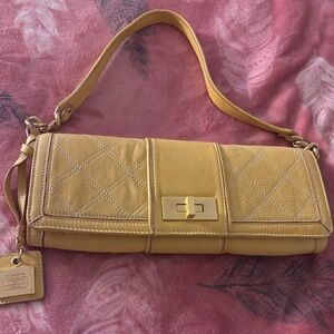 Liz Claiborne Yellow Leather Clutch